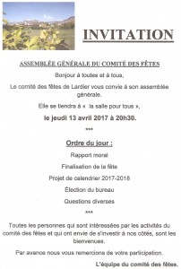 assemblée comite des fêtes